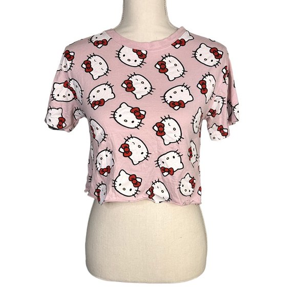 Sanrio Tops - EUC Hello Kitty Licensed Pink Crop Top by Sanrio